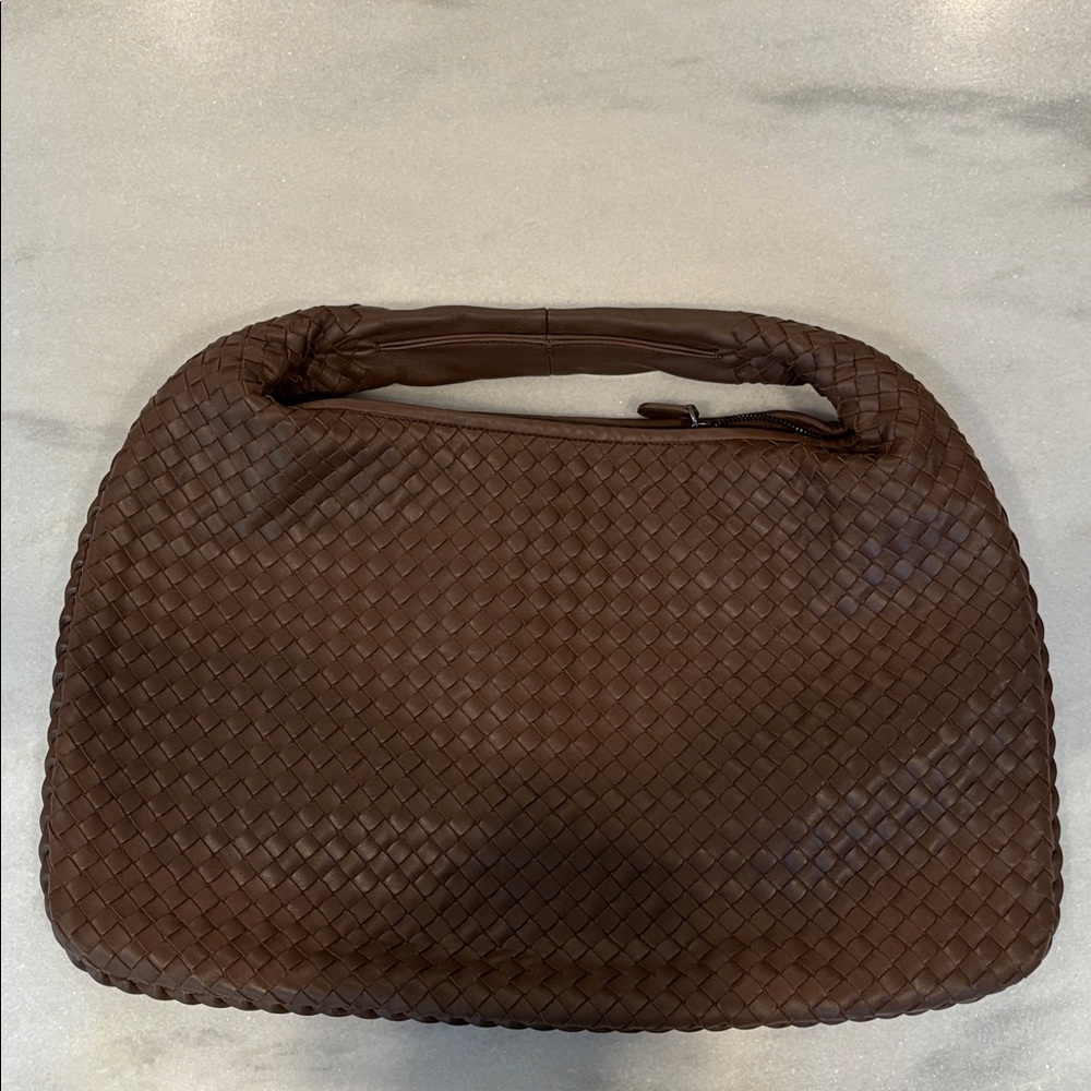 Bottega Veneta Large Brown Leather Hop Shoulder Bag